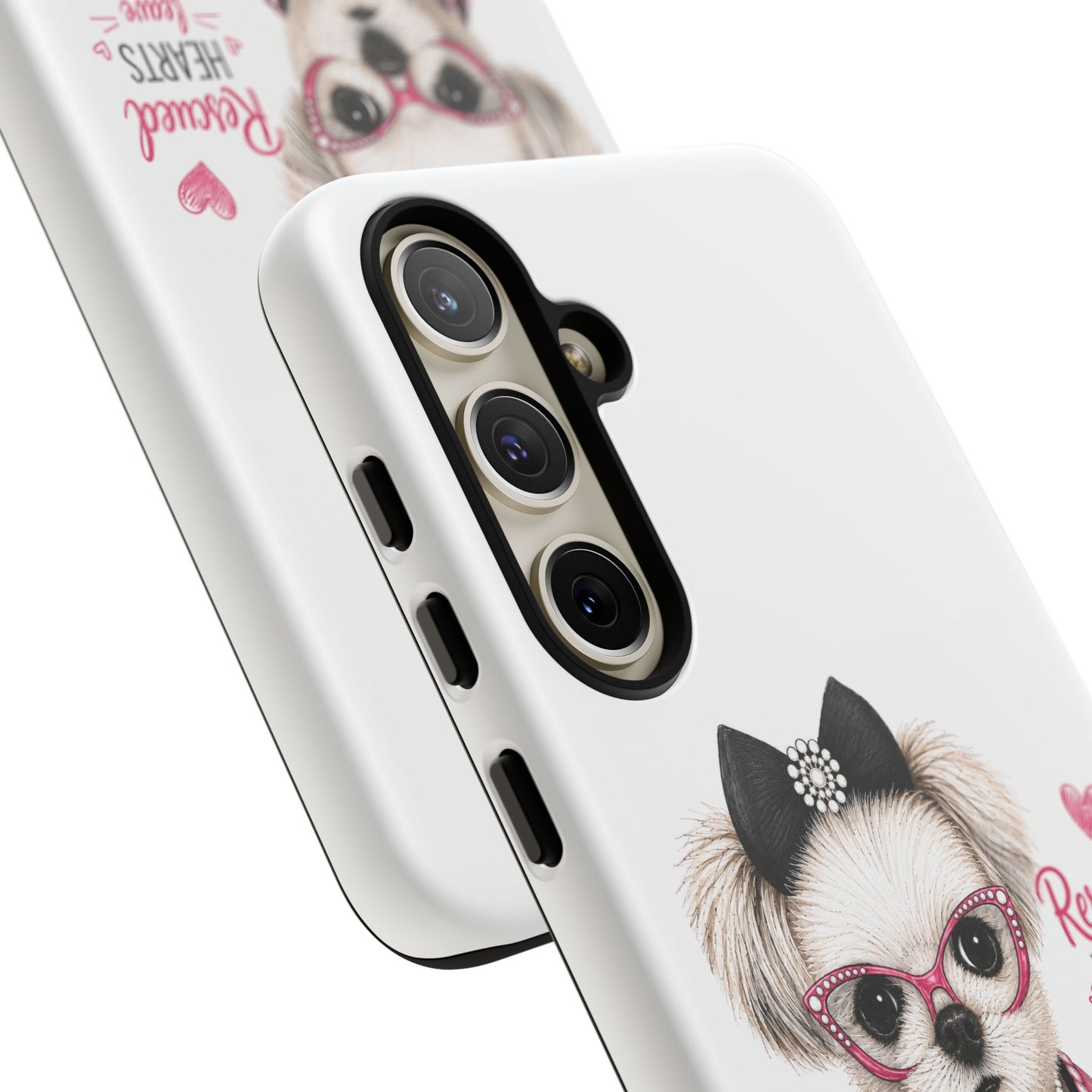 Rescued Hearts Paw Prints Phone Case