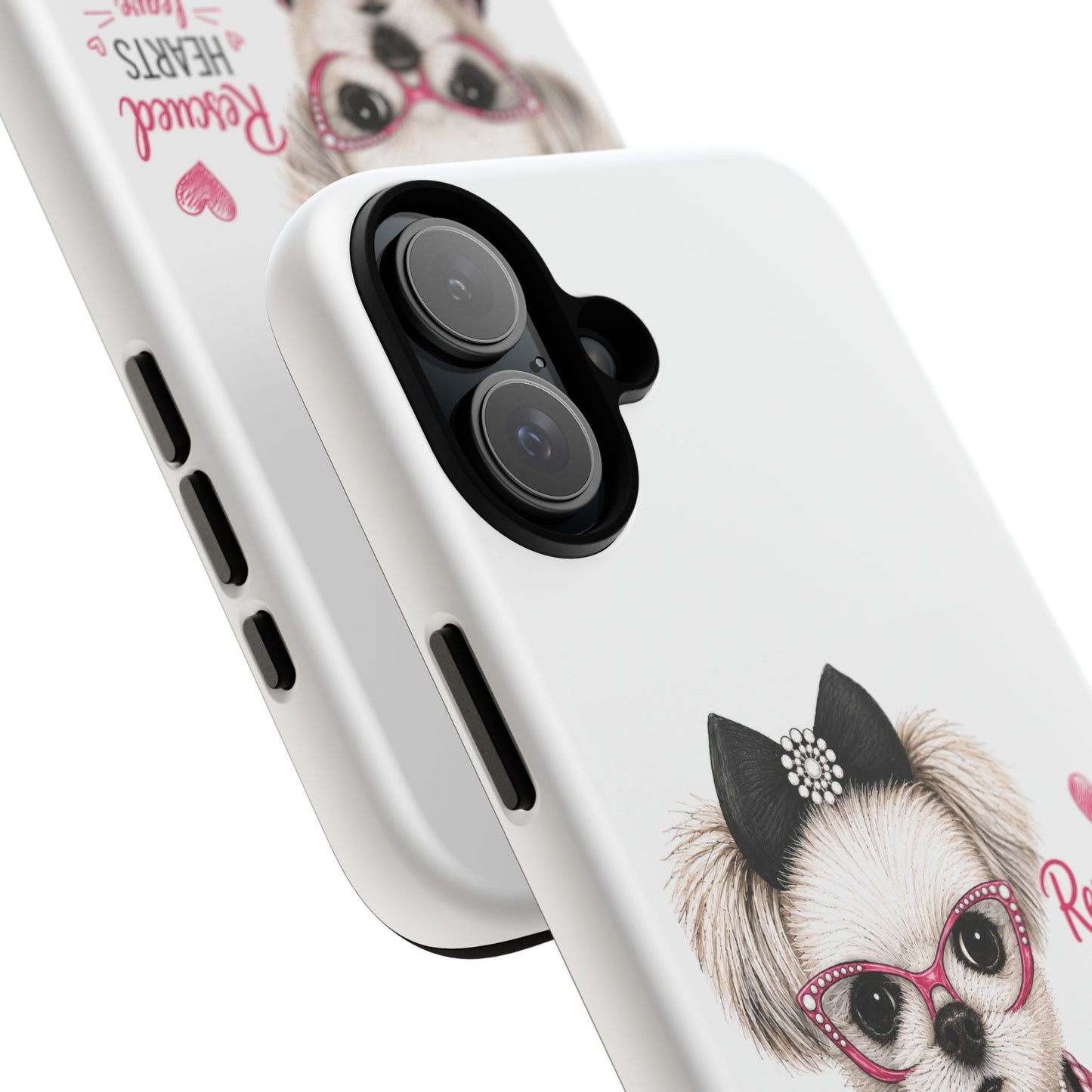 Rescued Hearts Paw Prints Phone Case