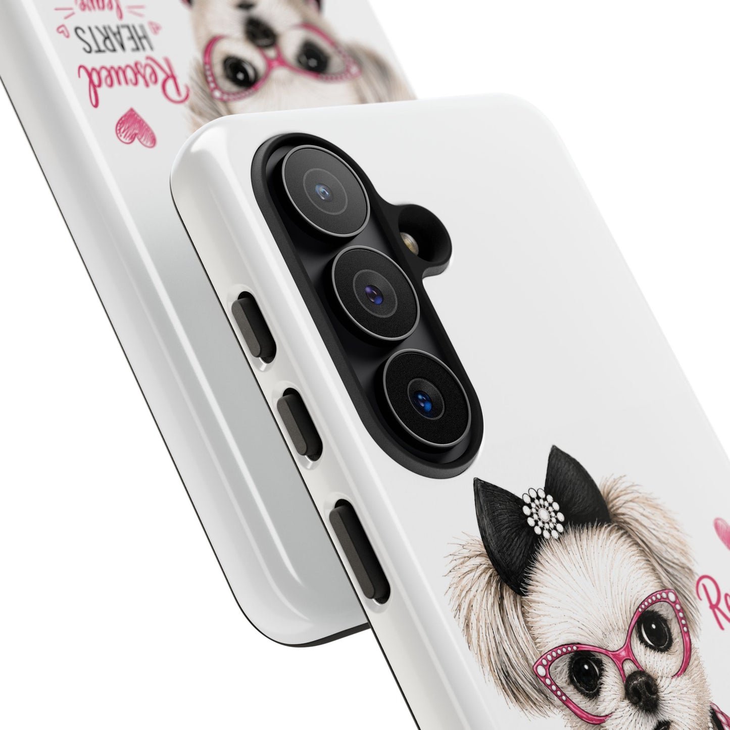 Rescued Hearts Paw Prints Phone Case