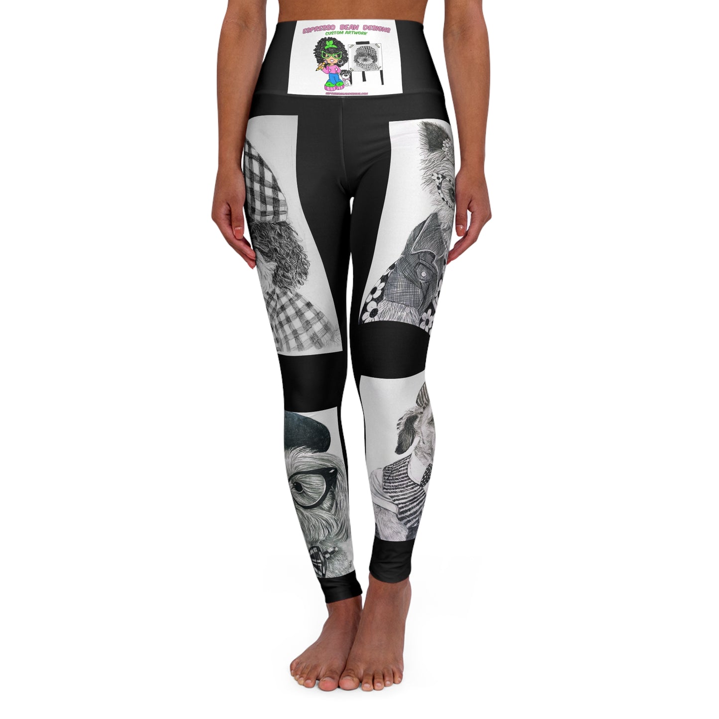High Waisted Yoga Leggings (AOP)
