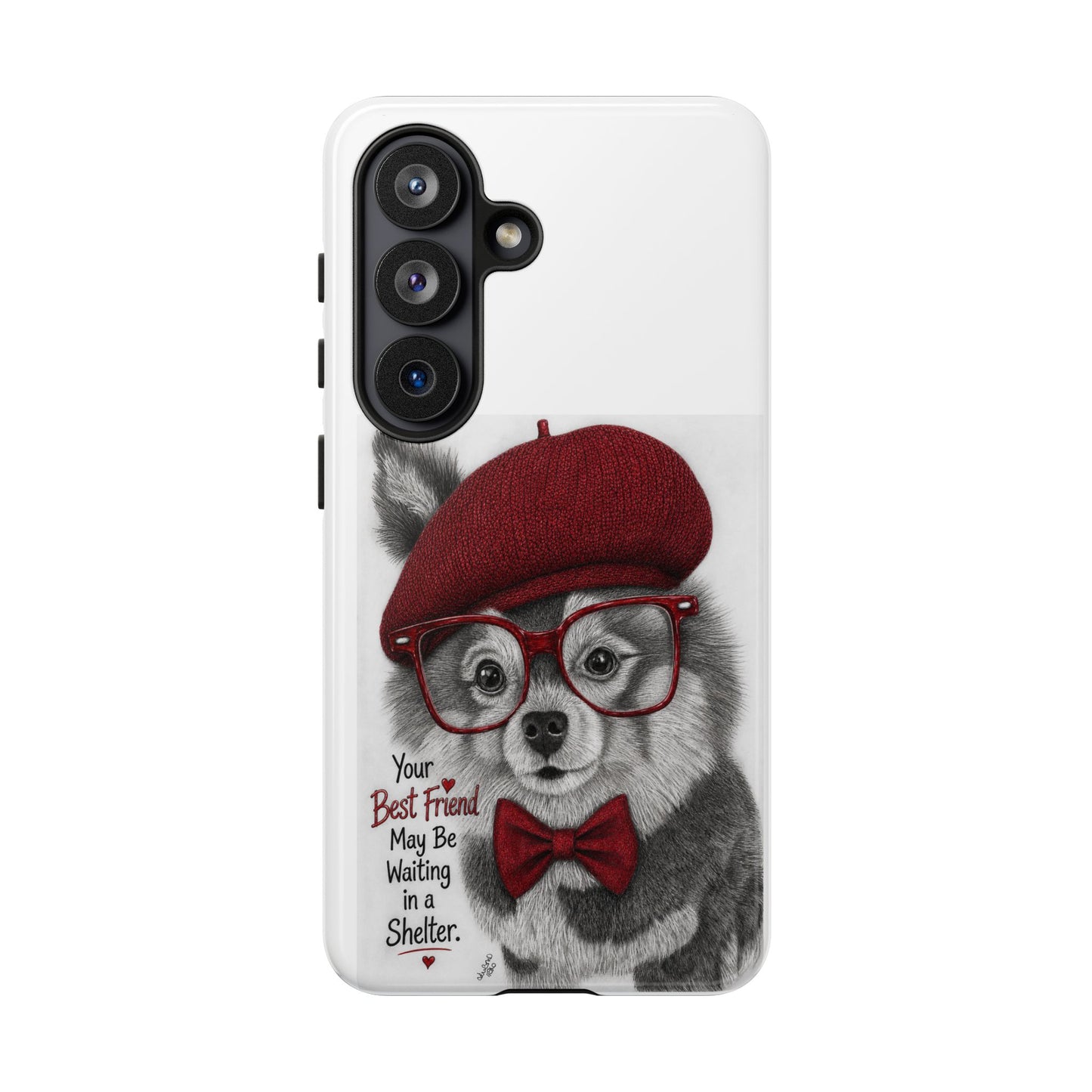 Rescue Pup Art Phone Case – "Your Best Friend May Be Waiting in a Shelter"