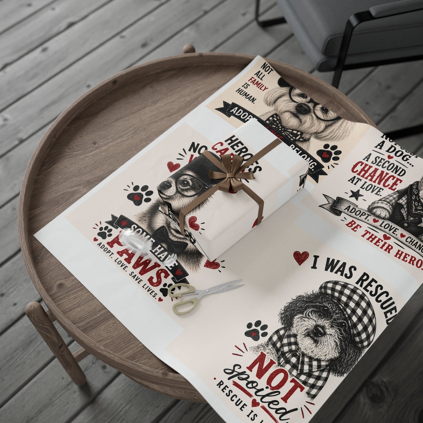 Rescue with Elmer, Gabe, Dexter and Lobo Wrapping Paper -  Gift Wrap