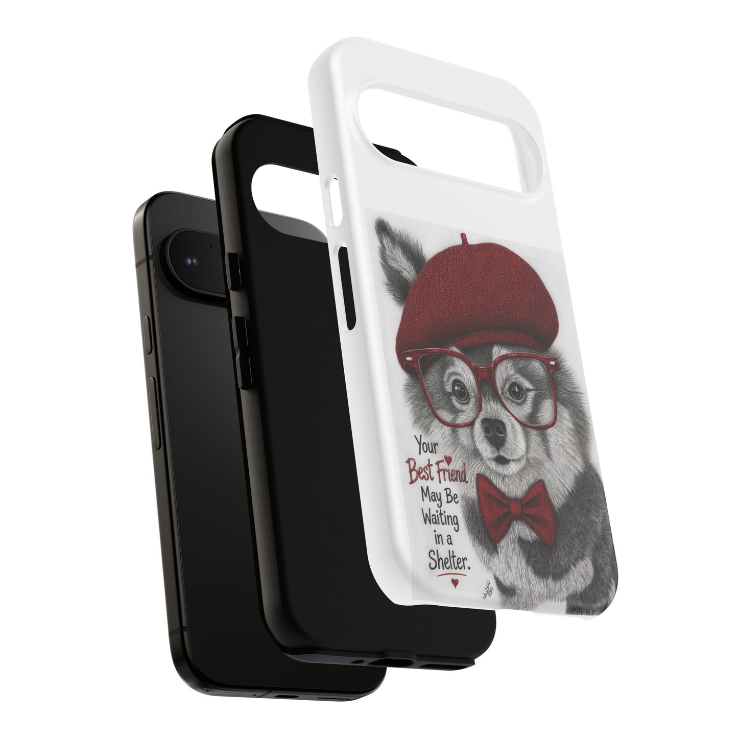 Rescue Pup Art Phone Case – "Your Best Friend May Be Waiting in a Shelter"