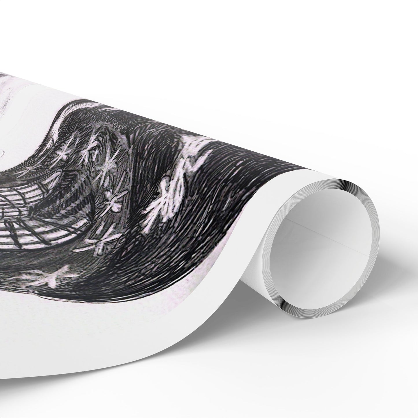 Sophia’s Gracie foundation Wrapping Paper Roll — Black & White  Pattern for Pet Lovers