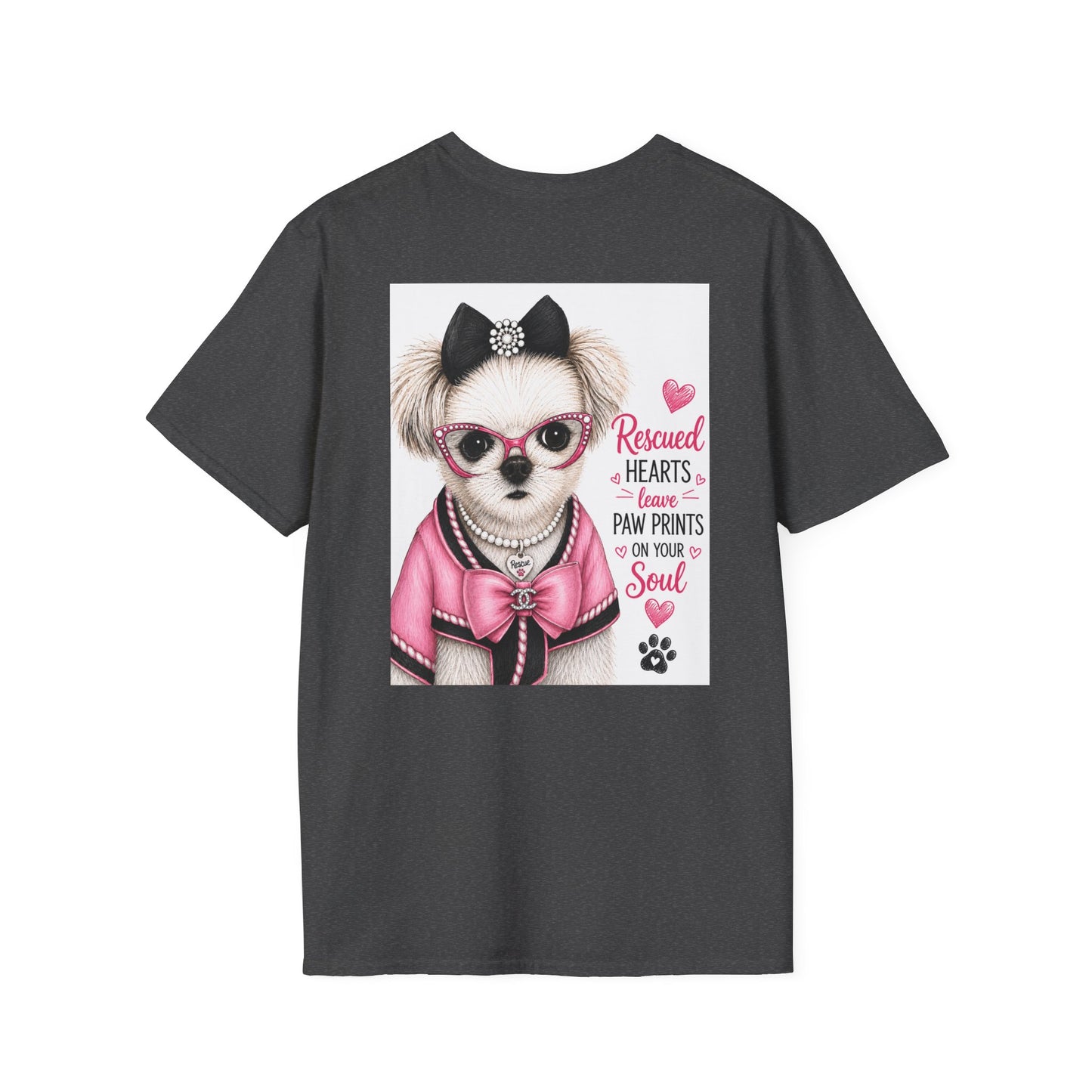 T-shirt. Muffin a real rescued doggie