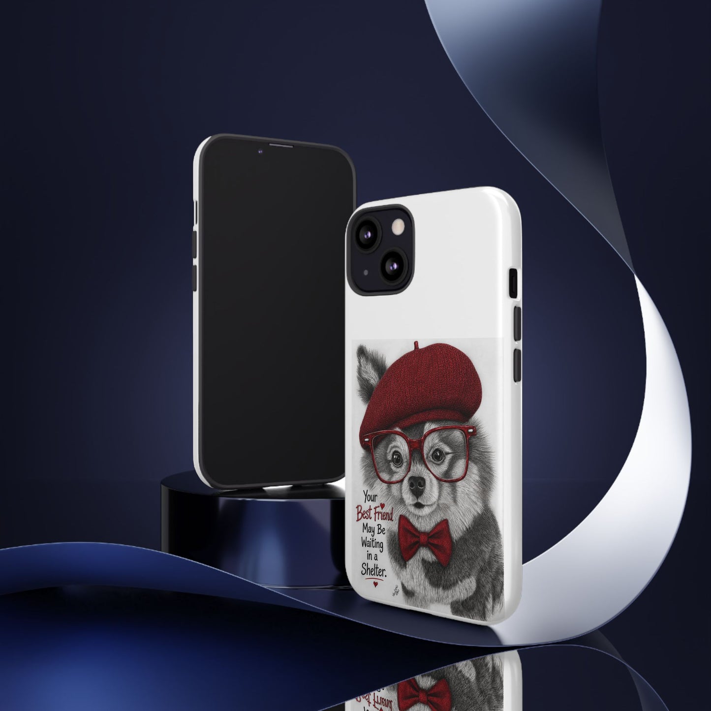 Rescue Pup Art Phone Case – "Your Best Friend May Be Waiting in a Shelter"