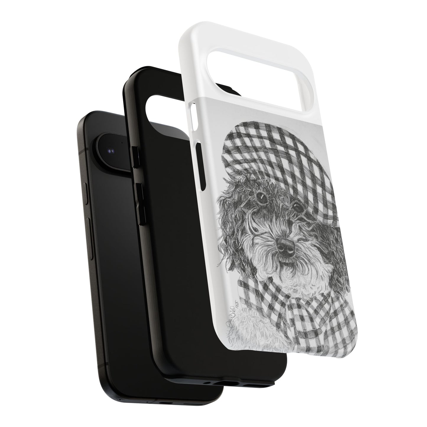 Cute Dog Phone Case — Flannel Elmer  in Plaid Hat