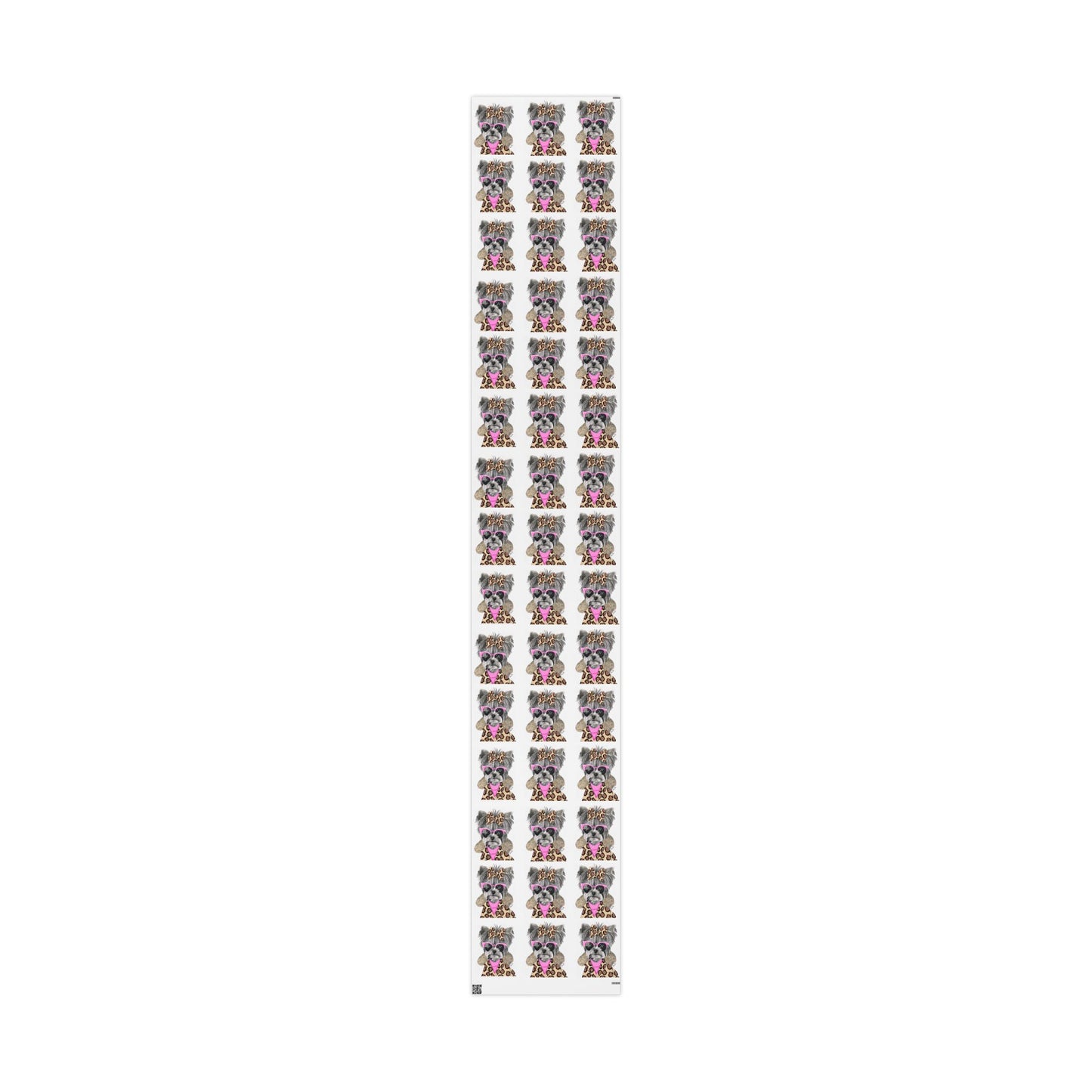 Cute Pink Yorkie Gift Wrap for Animal Lovers