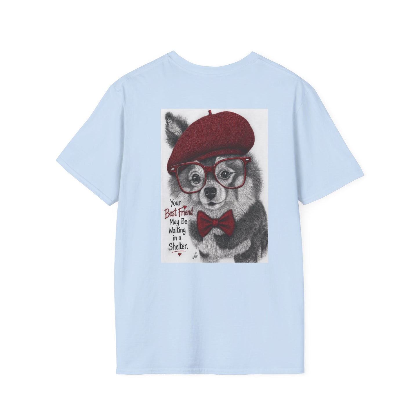 Lobo a real rescued dog.  Best friend at the shelter t-shirt