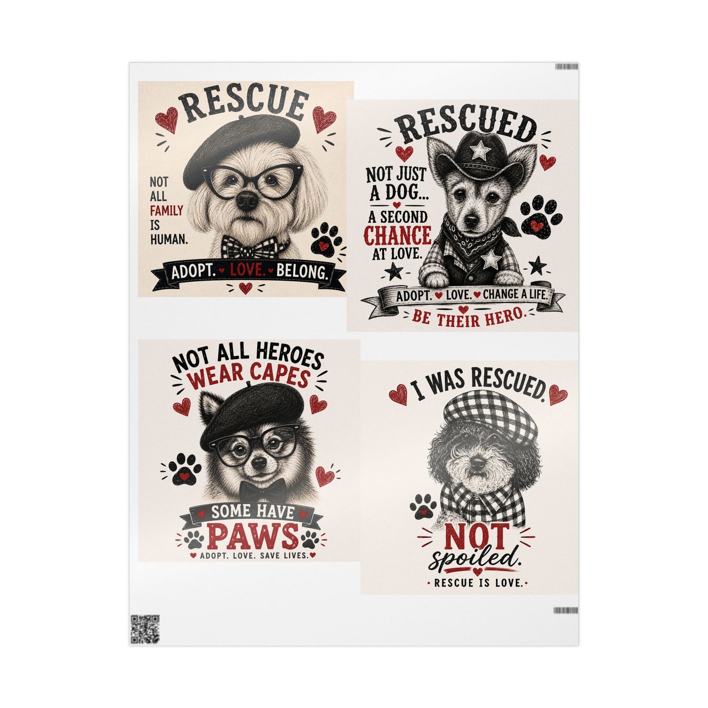 Rescue with Elmer, Gabe, Dexter and Lobo Wrapping Paper -  Gift Wrap