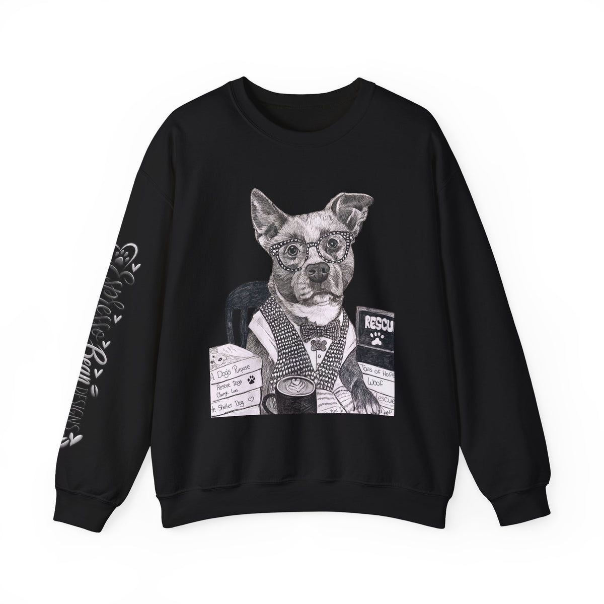 Rescue Dog Crewneck Sweatshirt — "Glenn Powell" Adopt Don’t Shop Design
