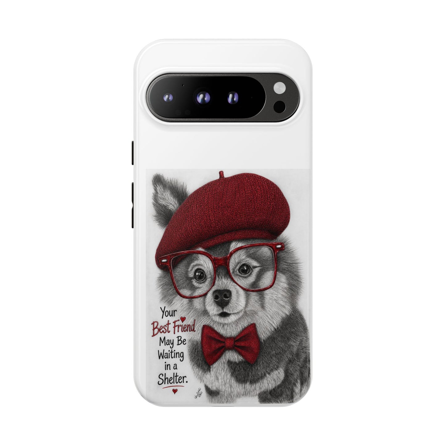 Rescue Pup Art Phone Case – "Your Best Friend May Be Waiting in a Shelter"