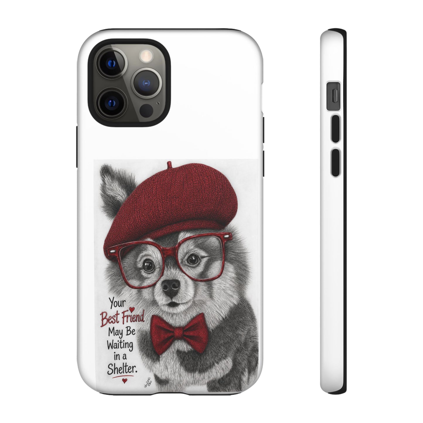 Rescue Pup Art Phone Case – "Your Best Friend May Be Waiting in a Shelter"