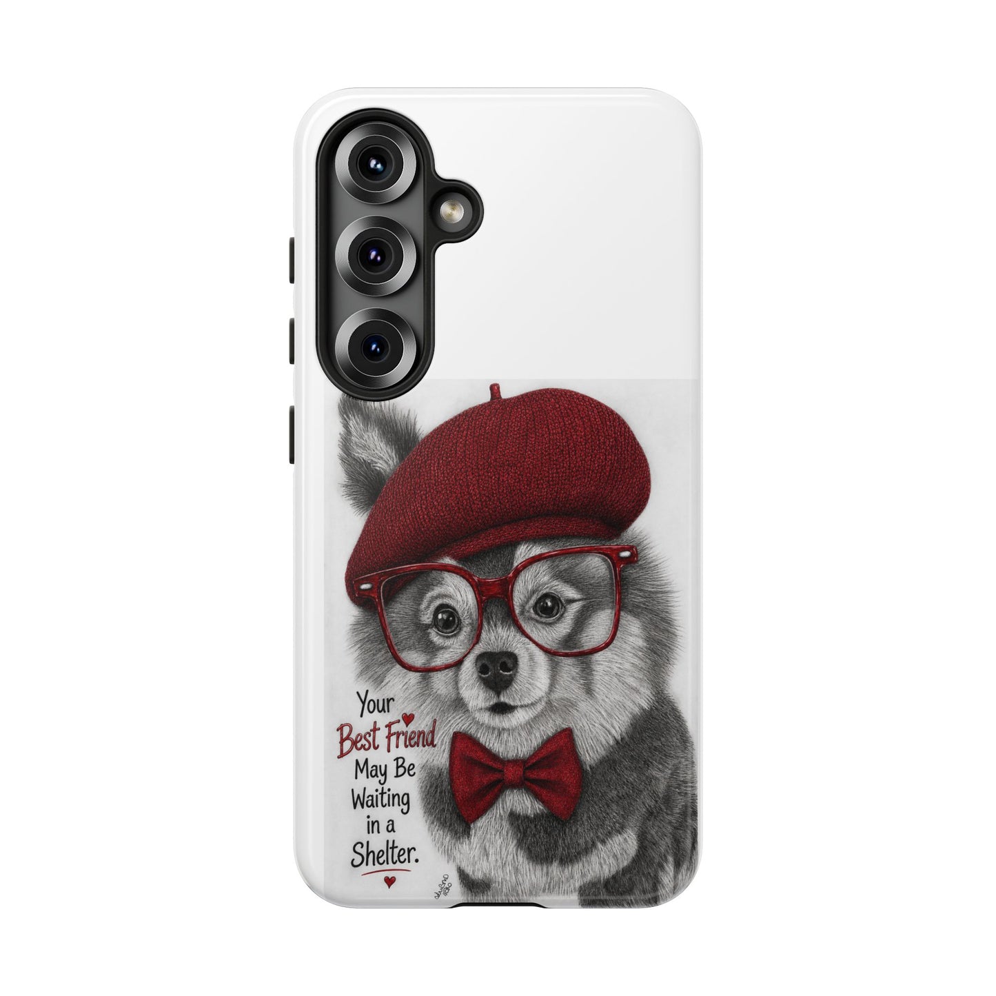 Rescue Pup Art Phone Case – "Your Best Friend May Be Waiting in a Shelter"