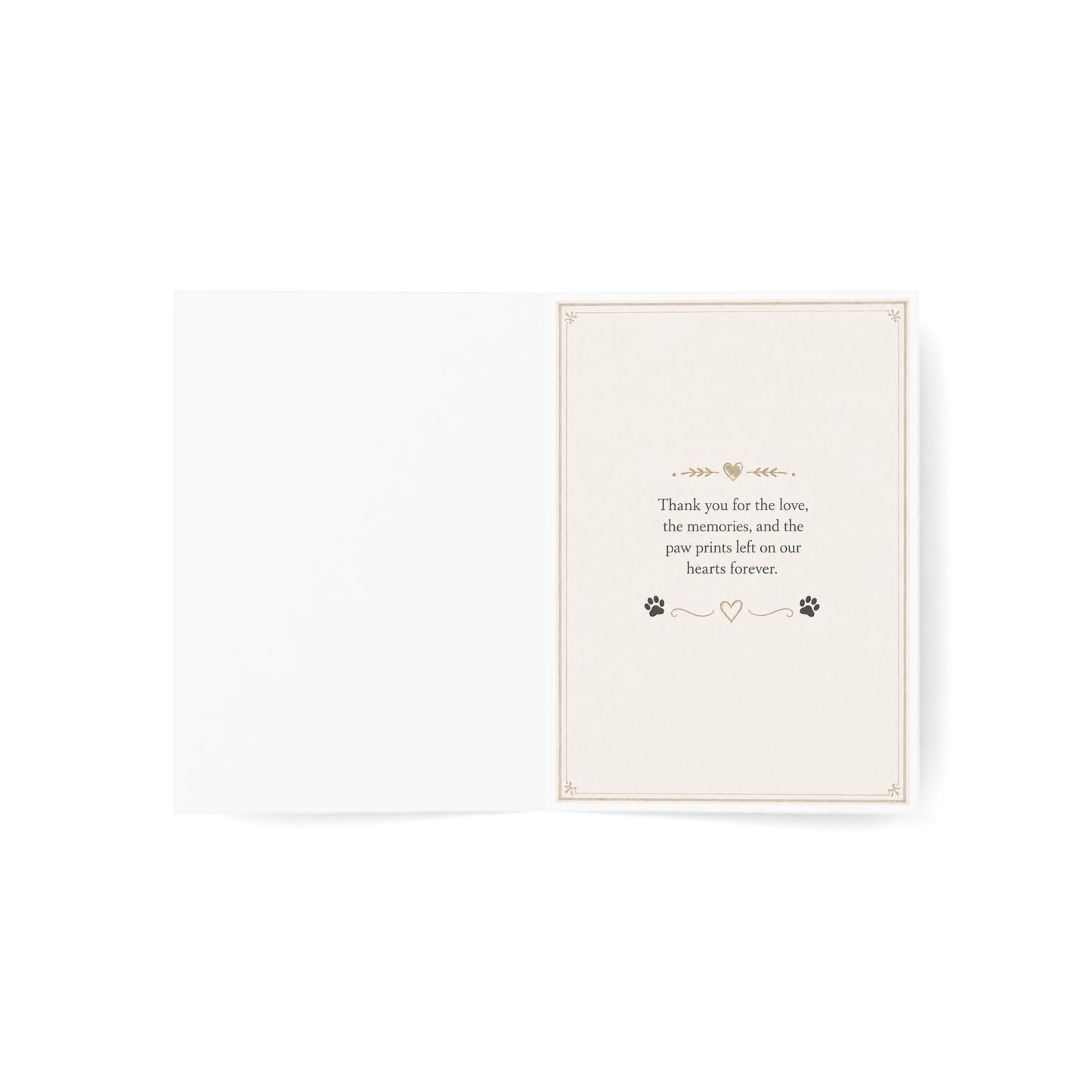Pet Sympathy Greeting Card – “Forever in Our Hearts” Memorial Dog Card (Single or Multi-Pack)