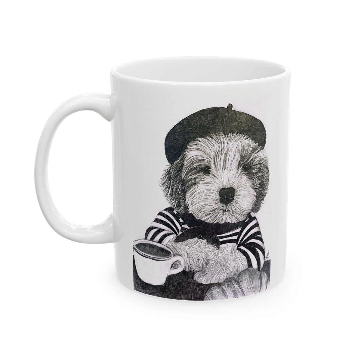 Pierre rescue from Sophia’s Gracie Ceramic Coffee Cup (11oz, 15oz)