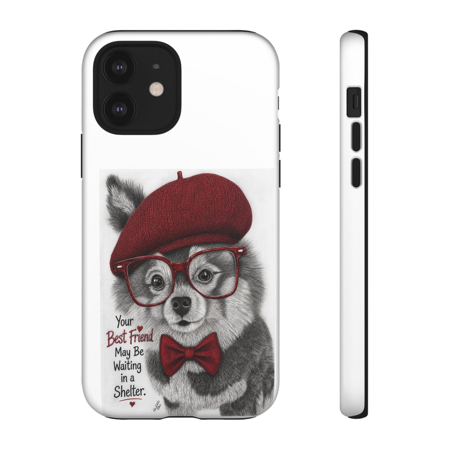 Rescue Pup Art Phone Case – "Your Best Friend May Be Waiting in a Shelter"
