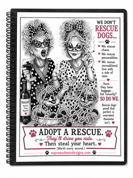 Adopt a Rescue – 5” × 7” Spiral Notebook
