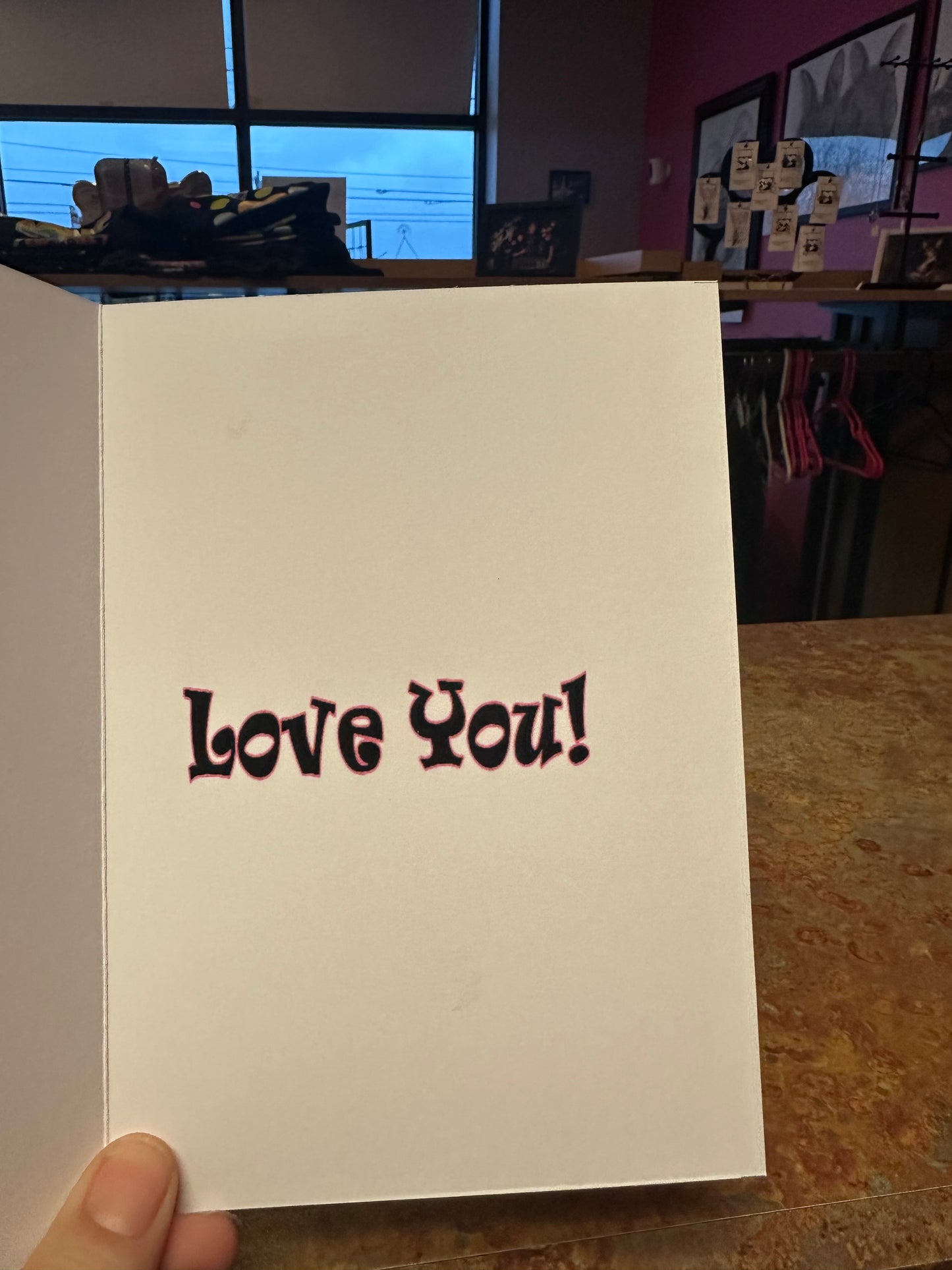 Love you. Teddy bear