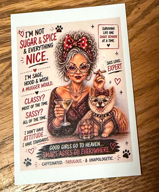 Sugar, Spice & Smart Ass – Limited Edition Mini Print