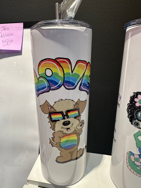 Cool love dog 20 ounce tumbler