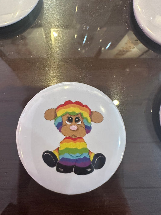 Rainbow sheep button