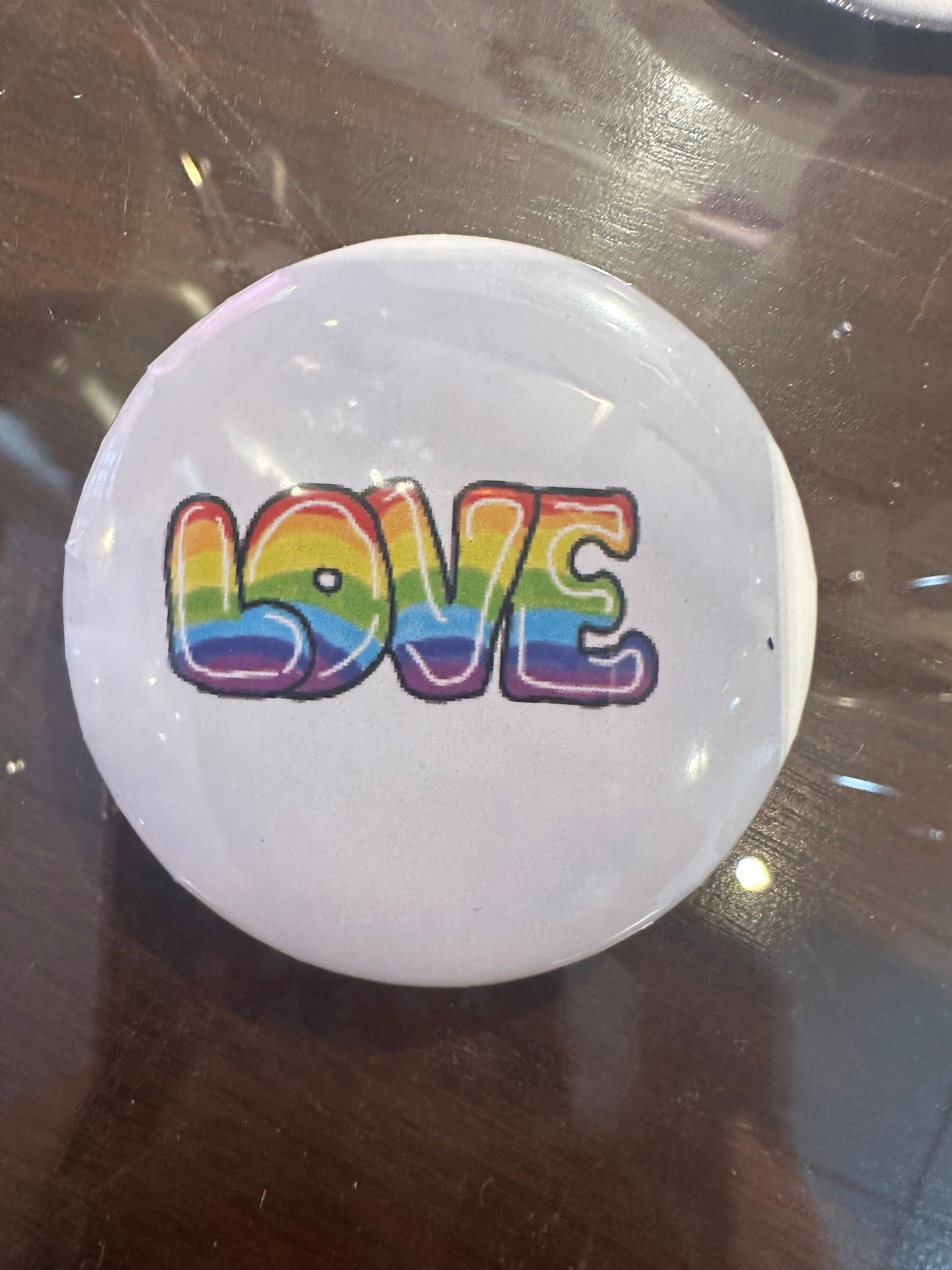 Rainbow love button