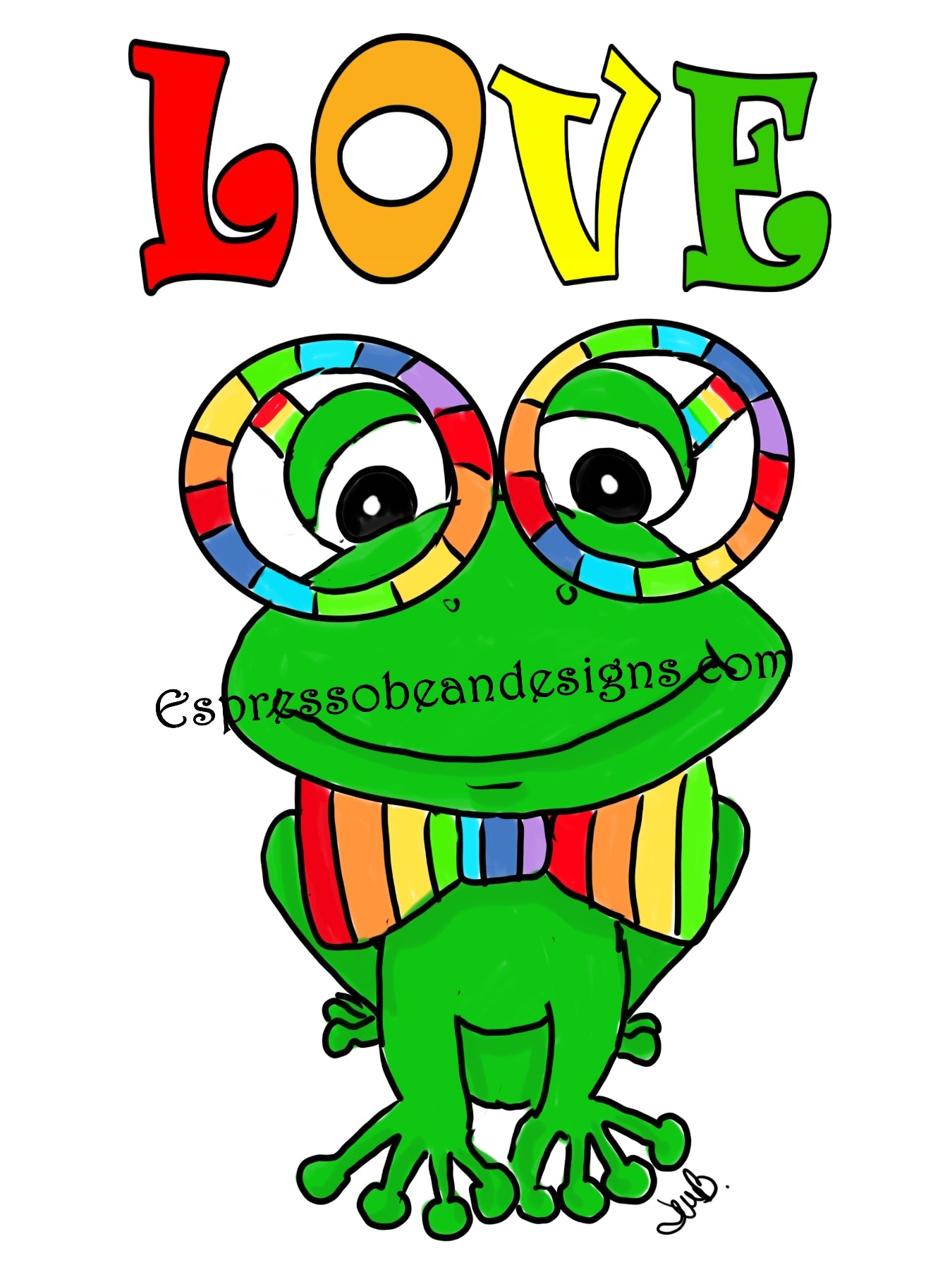 Boy Frog Love  print your own